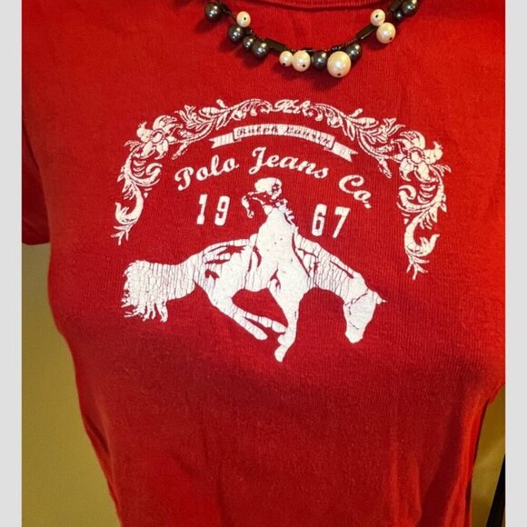 Polo Red Cowboy Graphic Tee – Size S - Picture 9 of 9